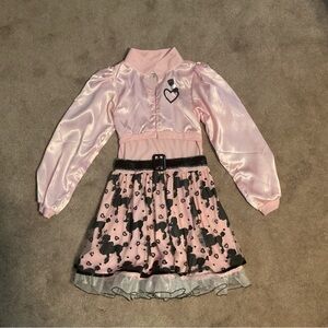 Dreamgirl Pink and Black Poodle Party Dress